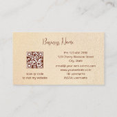 Ethereal Gold Rose Blume Visitenkarte (Rückseite)