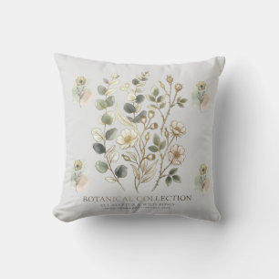 Ethereal Gold & Sage Botanische Kollektion Kissen