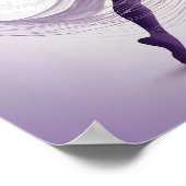 Ethereal Grace Lila Ballet Dancer in Motion Poster (Ecke)