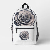 Ethereal Grau Rose Bedruckter Rucksack (Vorderseite)