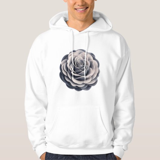 Ethereal Grau Rose Hoodie (Vorderseite)
