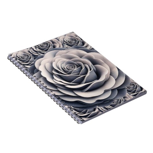 Ethereal Grau Rose Notizblock (Rechte Seite)