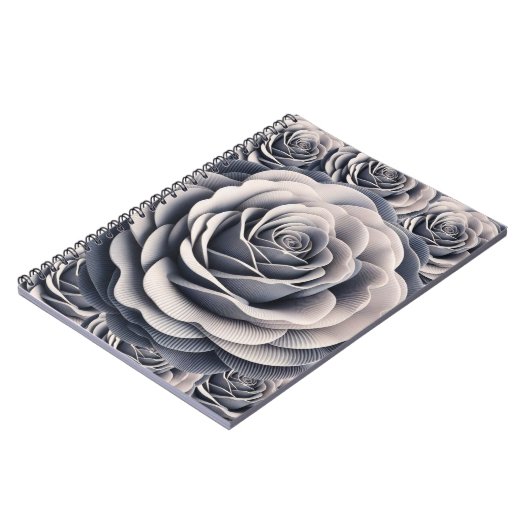 Ethereal Grau Rose Notizblock (Linke Seite)
