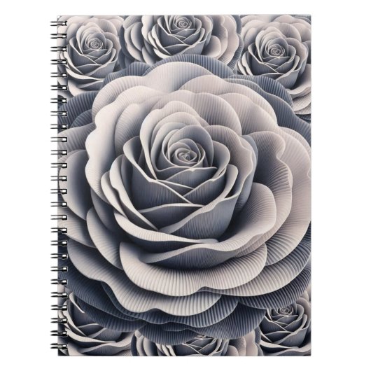 Ethereal Grau Rose Notizblock (Vorderseite)