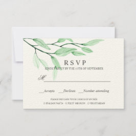 Ethereal Green | AUSWAHL DER RSVP - MAHLZEITEN