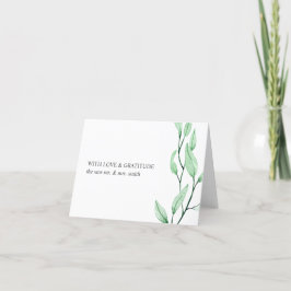 Ethereal Green | Chic botanic danke Feiertagskarte
