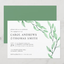 Ethereal Green | Chic Botanic Engagement Party Einladung