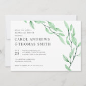 Ethereal Green | Chic Botanic Probe Dinner Einladung (Vorderseite)