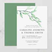 Ethereal Green | Chic Botanical Blätter Hochzeit