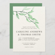 Ethereal Green | Chic Botanical Blätter Hochzeit