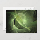 Ethereal Green Fraktal Postkarte (Vorne/Hinten)