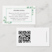 Ethereal Green Garden Inspirierte Blätter Hochzeit Begleitkarte (Vorne/Hinten)