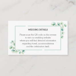 Ethereal Green Garden Inspirierte Blätter Hochzeit Begleitkarte