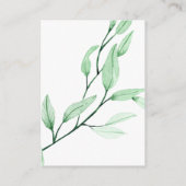 Ethereal Green WEDDING Hotel Details Unterkunft Begleitkarte (Rückseite)