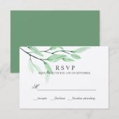 Ethereal Green | WEDING RESPONSE UAWG RSVP Karte (Vorne/Hinten)