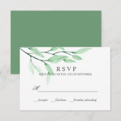 Ethereal Green | WEDING RESPONSE UAWG RSVP Karte (Vorne/Hinten)