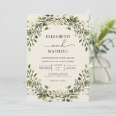 Ethereal Greenery Arch Wedding Einladung (Stehend Vorderseite)