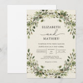 Ethereal Greenery Arch Wedding Einladung (Vorne/Hinten)