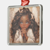 Ethereal Guardian Black Angel Segings Ornament Aus Metall (Links)