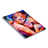 Ethereal Guardian Embrace - Fantasy Stected Glass Notizblock (Rechte Seite)