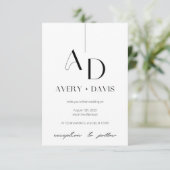 Ethereal Harmony Hochzeit Einladung (Stehend Vorderseite)