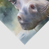 Ethereal Hippo Watercolor Seidenpapier (Ausschnitt)