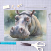 Ethereal Hippo Watercolor Seidenpapier (Handwerk)