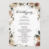 Ethereal Hochzeitsfeier Programm (Rückseite)