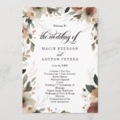 Ethereal Hochzeitsfeier Programm (Vorderseite)