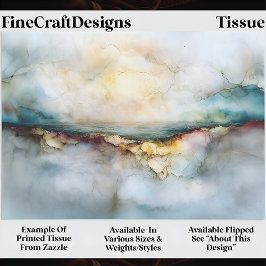 Ethereal Horizon Abstrakte Landschaft EF6R Dekoupa Seidenpapier