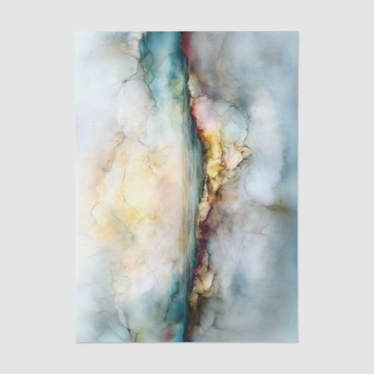 Ethereal Horizon Abstrakte Landschaft EF6R Dekoupa Seidenpapier (Vorderseite)