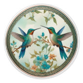 Ethereal Hummingbird Dance Keramik Knob Pull Keramikknauf (Vorderseite)