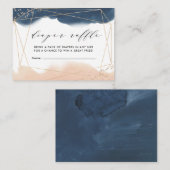 Ethereal Indigo & Blush Diaper Raffelkarten Begleitkarte (Vorne/Hinten)