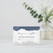 Ethereal Indigo & Gray Diaper Raffle Karten (Stehend Vorderseite)