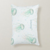 Ethereal jellyfish throw pillow teal dekokissen (Vorderseite(Vertikal))