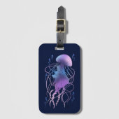 Ethereal Jellyfish Violet Blue Gepäckanhänger (Vorderseite Vertikal)