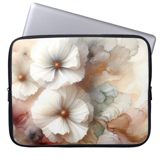 Ethereal-Kosmos-Blume Laptopschutzhülle (Vorderseite)