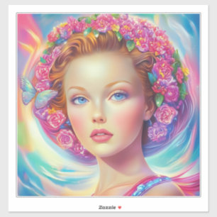 Ethereal-Kronenportrait Aufkleber