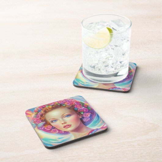 Ethereal-Kronenportrait Getränkeuntersetzer (Rechte Seite)