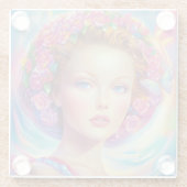 Ethereal-Kronenportrait Glasuntersetzer (Rückseite)