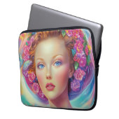 Ethereal-Kronenportrait Laptopschutzhülle (Vorderseite Links)