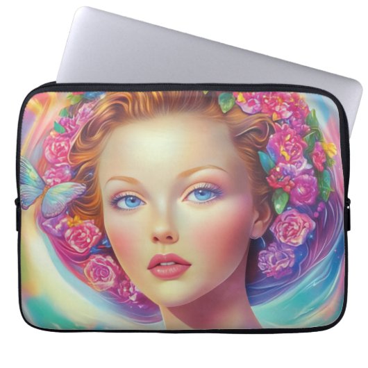 Ethereal-Kronenportrait Laptopschutzhülle (Vorderseite)