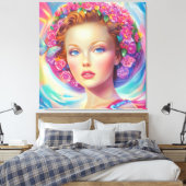 Ethereal-Kronenportrait Leinwanddruck (Insitu (Schlafzimmer))