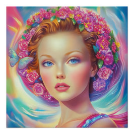 Ethereal-Kronenportrait Poster