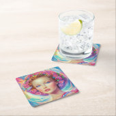 Ethereal-Kronenportrait Rechteckiger Pappuntersetzer (Vor Ort)