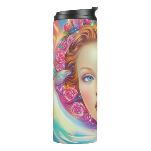 Ethereal-Kronenportrait Thermosbecher (Nach links gedreht)