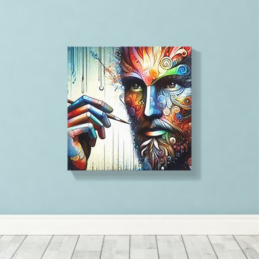 Ethereal Künstler Stretched Canvas Print Leinwanddruck (Insitu (Holzboden))