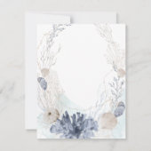 Ethereal Küste Koral Seashell Couple Mitteilungskarte (Rückseite)