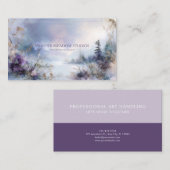 Ethereal Lavender und Gold Mountain Lake Visitenkarte (Vorne/Hinten)