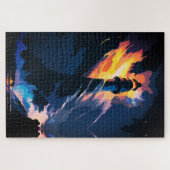 Ethereal Leuchtturm - Dramatisches Meer Puzzle (Horizontal)